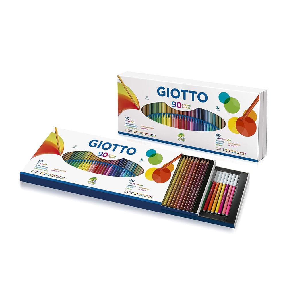 Lápis Cor Stilnovo + Marcadores Turbo Color 90un (50+40)