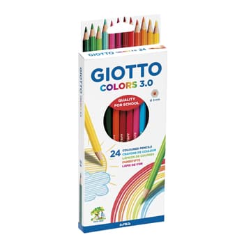 Lápis Cor 24un Cx Cartão Giotto Colors 3.0 18cm