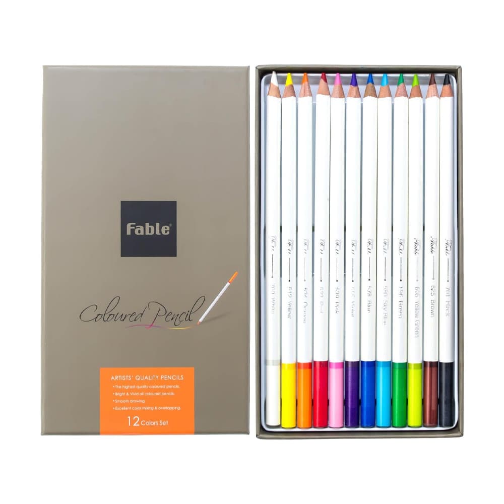 Lápis Cor 12un Cx Metal Dong-A Fable 18cm