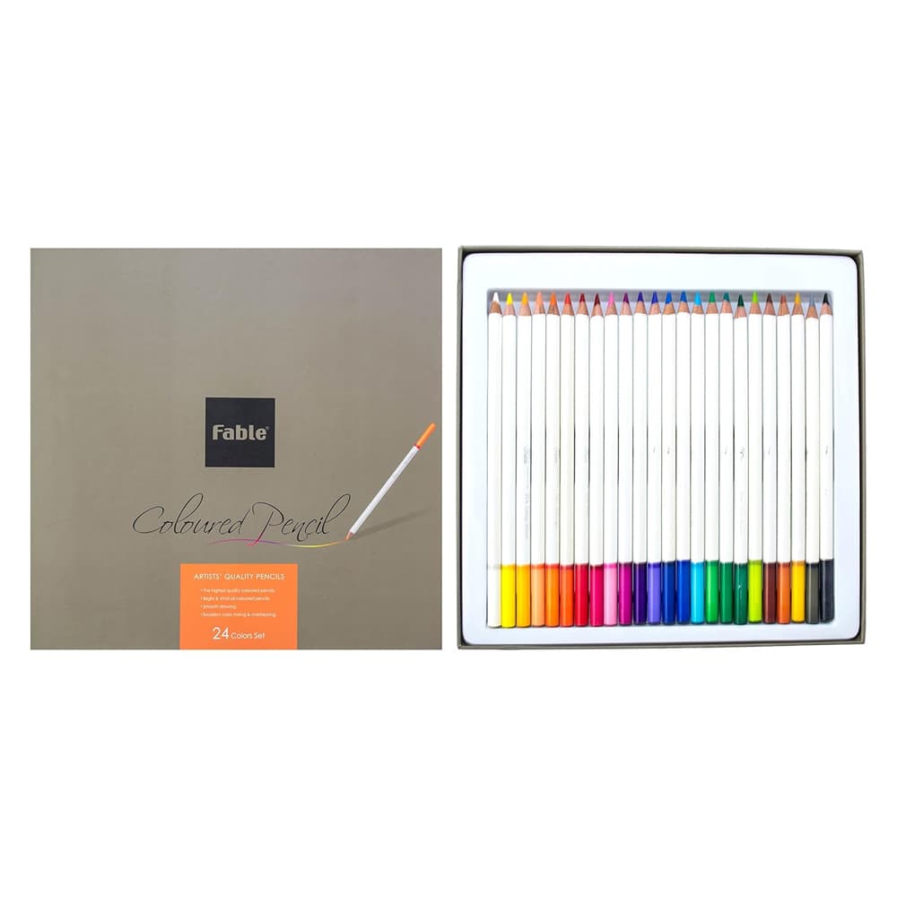 Lápis Cor 24un Cx Metal Dong-A Fable 18cm