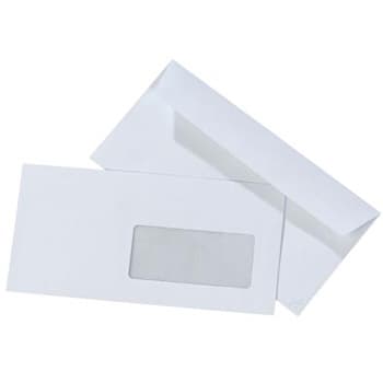 Envelopes 110x220mm DL c/Janela Branco 090g Laser 500un