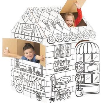 Casinha de Cartão para Pintar e Brincar Pastelaria