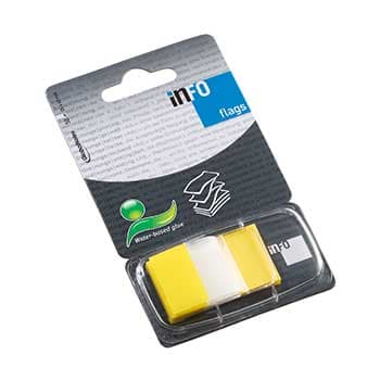 Separadores Film Adesivos 25x43mm Amarelo 50un