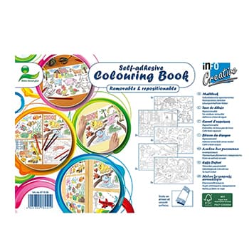 Papel Adesivo para Colorir 29,7x20cm 25 Folhas