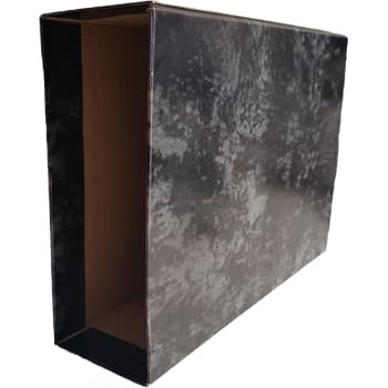 Caixa Arq. A5 (Baixo) L/80mm 210x290 Marmoreado Preto