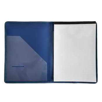 Capa A4 com Bloco de Notas e Bolsa Interior Azul