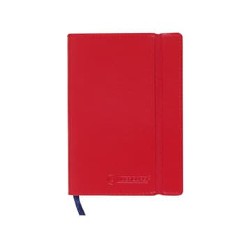 Bloco Notas Quadriculado A5 Semi Pele Vermelho 120Fls