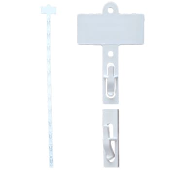 Tira Merchandising TM6 c/ Topo 12 Ganchos H790 Branco