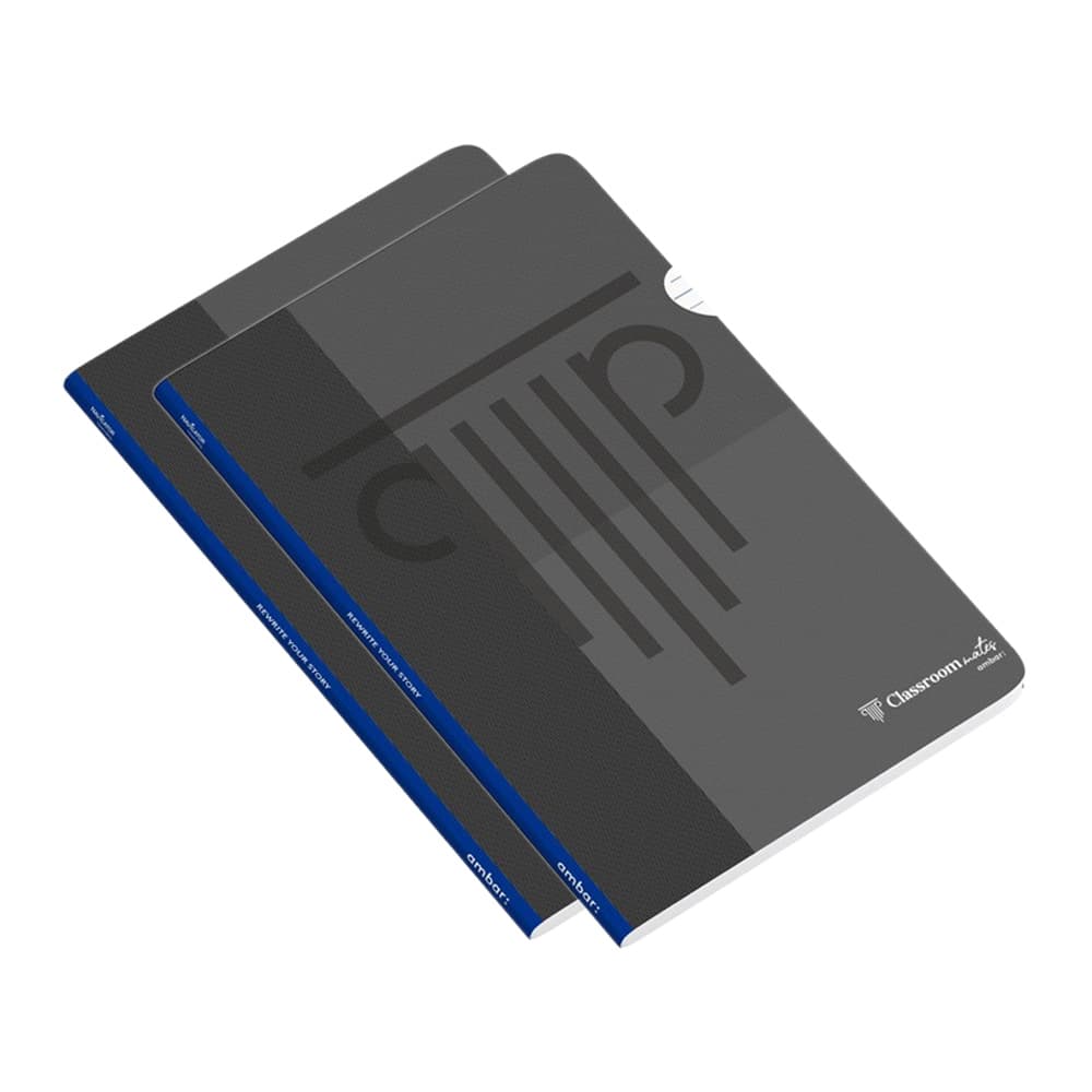 Caderno Agrafado A4 Pautado PP Ambar Preto 48Fls 2un