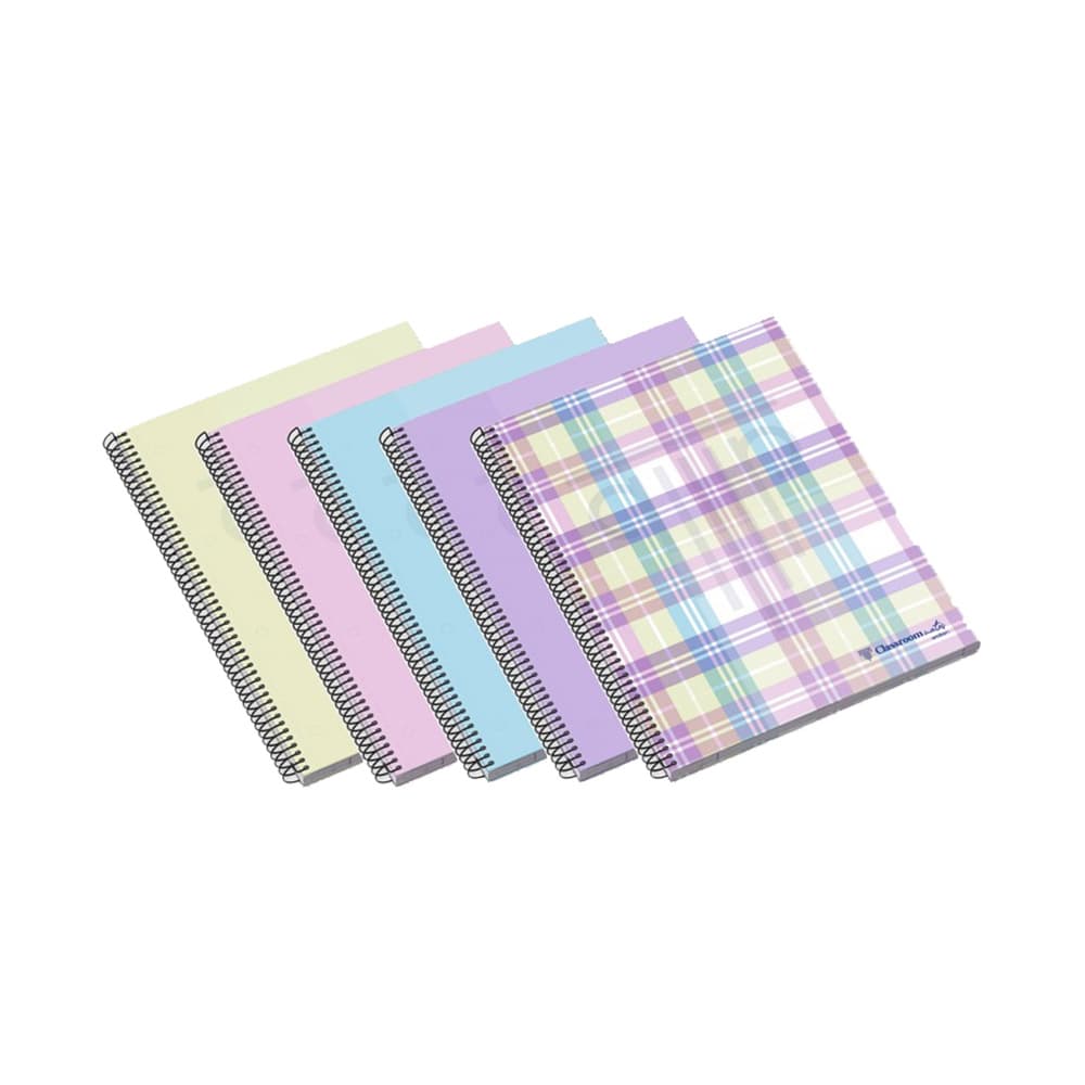 Caderno Espiral A4 Pautado Ambar WB Sortido Pastel 100Fls