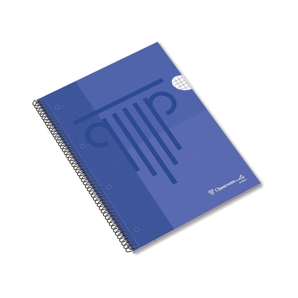 Caderno Espiral A4 Quadriculado PP Ambar Azul 50Fls 1un