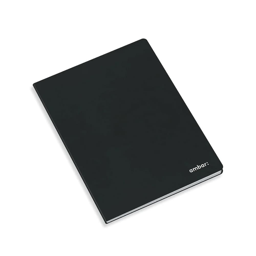 Caderno Agrafado A4 Liso Ambar Preto 80Fls 1un