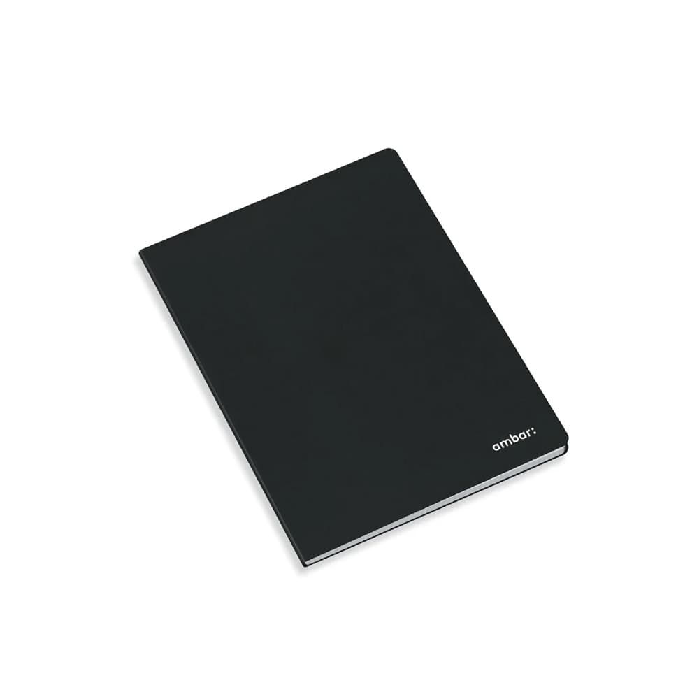 Caderno Agrafado A5 Quadriculado Ambar Preto 80Fls 1un