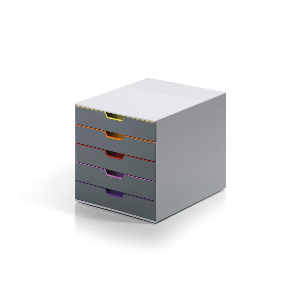 Móvel Secretária 5 Gavetas Durable Multicolor