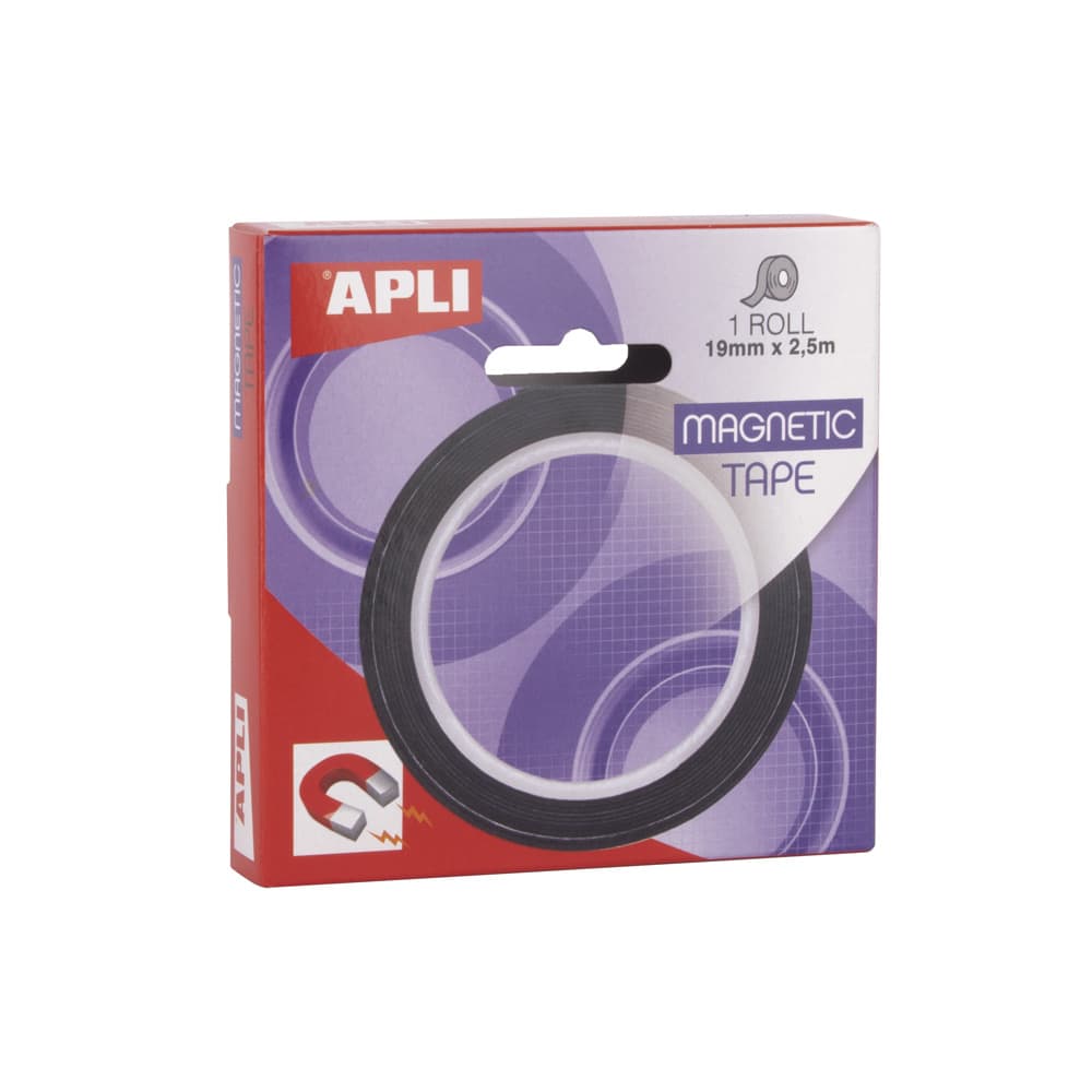 Fita Magnética 19mmx2,5m Flexível APLI Preto