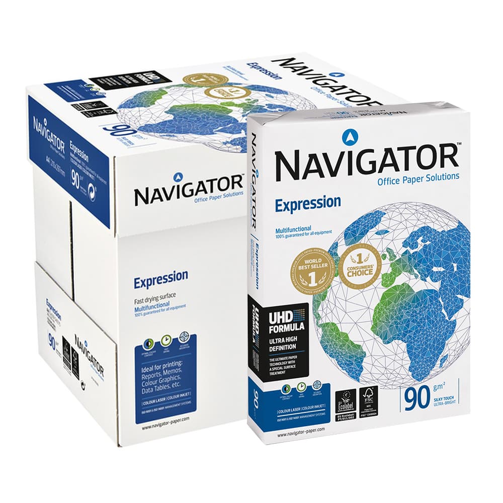 Papel 090gr Fotocopia A4 Navigator Expression 5x500Fls