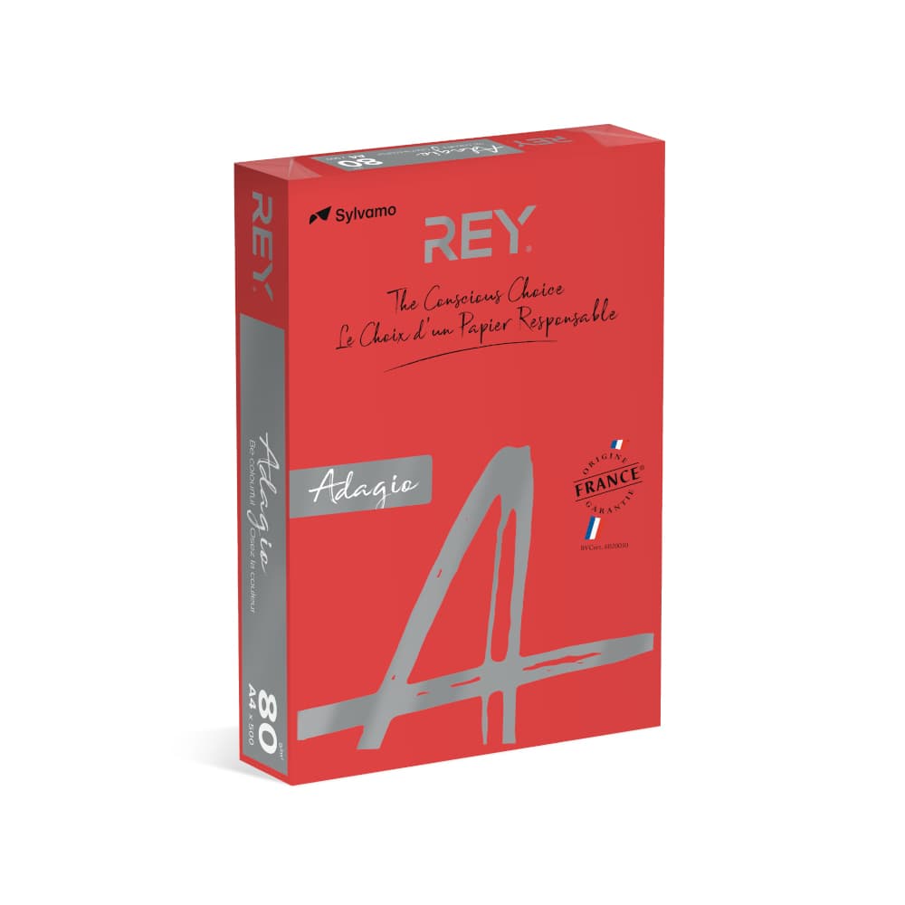 Papel Fotocopia Vermelho Intenso Adagio(cd22) A4 80gr 1x500F