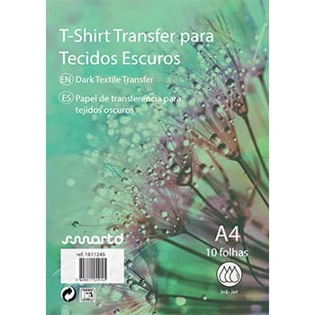 Papel Transfer T-Shirt InkJet A4 Tecidos Escuros 4232 10 Fls