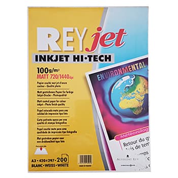 Papel 100gr A3 Rey Jet Hi-Tech Matt -200Fls