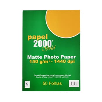 Papel A4 150g InkJet 2000 Foto Matte 50 Folhas