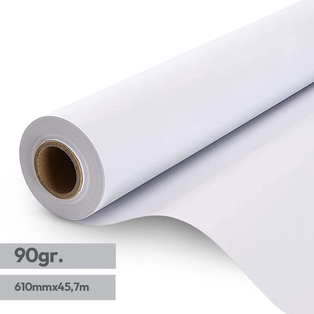 Papel 0610mmx045,7m 090g Premium Coated Evolution 1 Rolo