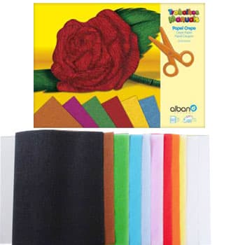 Papel Crepe 24x31cm Sortido Bloco 20 Folhas