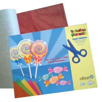 Papel Celofane 24x31cm Sortido Bloco 20 Folhas