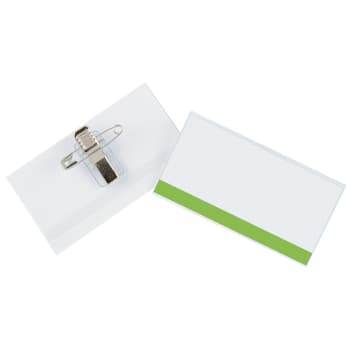 Porta-Nomes Horizontal 75x40mm Mola e Alfinete 50un