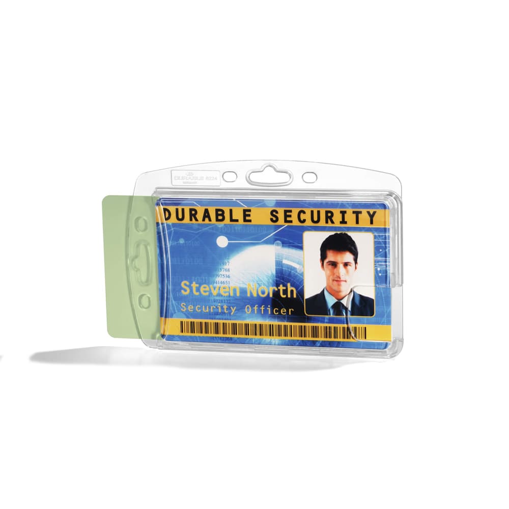 Porta-Nomes Horizontal Vertical 85x54mm para 2 Cartões 10un