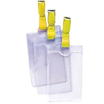 Porta-Nomes Vertical 62x108mm Mola Amarelo 12un