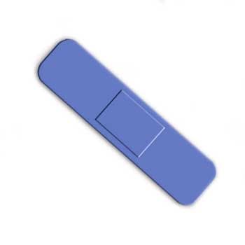 Pensos Rápidos Polietileno HACCP Cor Azul - EE 100un