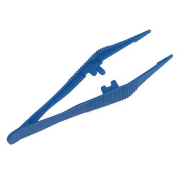 Pinça em Plástico Esterilizável Azul