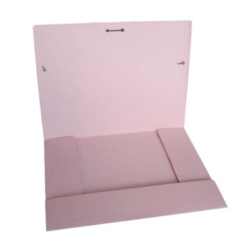 Pasta Cartolina A4 350gr Abas/Elásticos Rosa