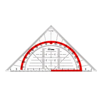 Esquadro Geométrico 16cm Aristo Geocollege AR23003 com Pega