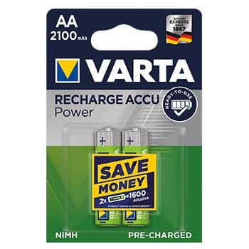 Pilhas Recarregáveis AA 1.2V 2100mAh Varta 2un