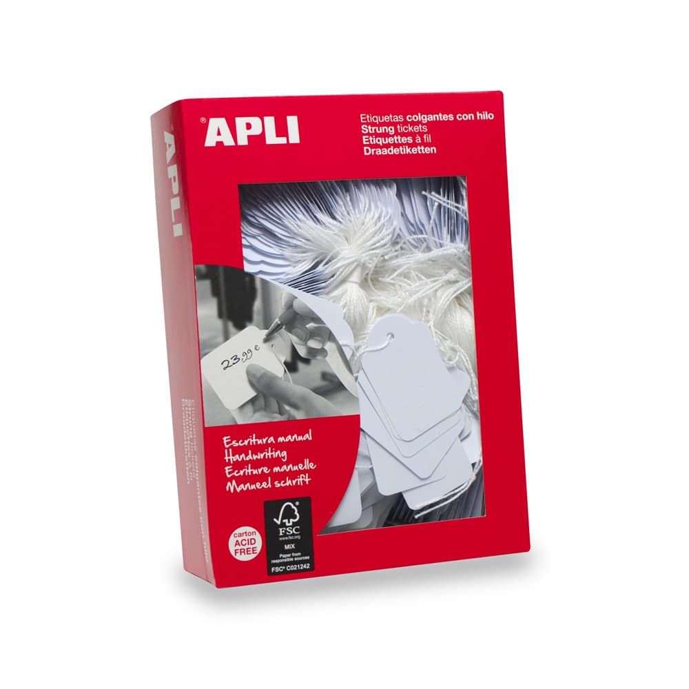 Etiquetas com Fio 28x43mm Apli 00391 500un