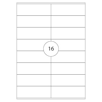 Etiquetas 105x036mm 50Fls Poliester Transp. Mate 800un