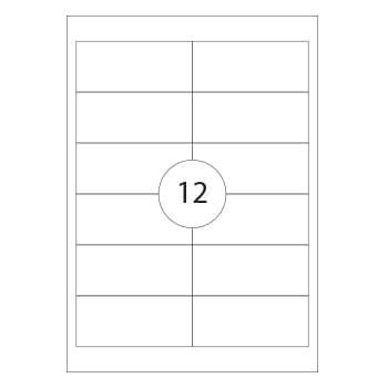 Etiquetas 097x042,3mm 100Fls A4 1200un