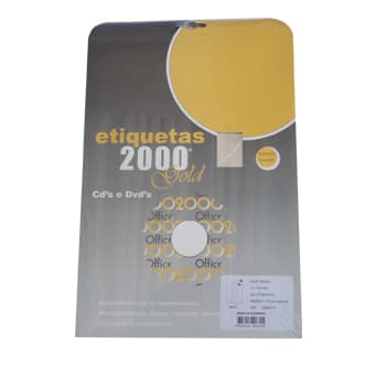 Etiquetas CD/DVD 117m Inkjet Metalizadas 10Fls 20un