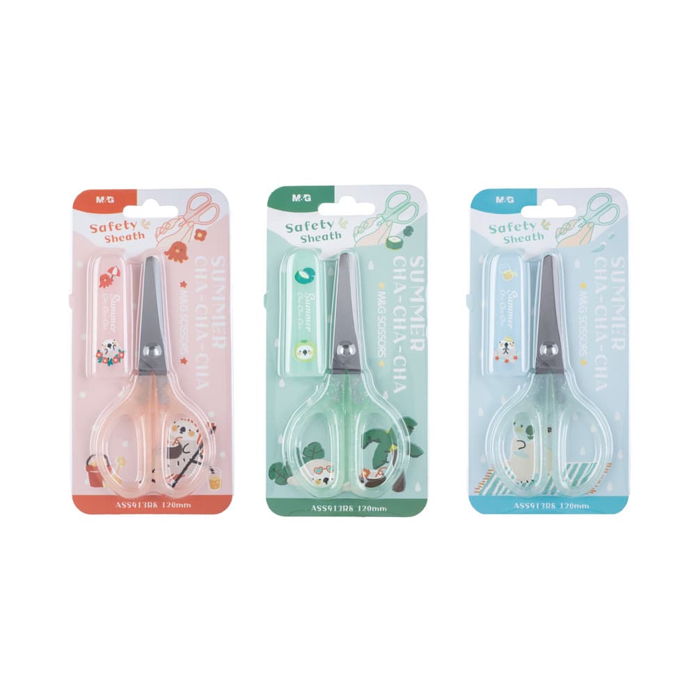 Tesoura 12cm Summer c/ Proteção Cores Sortidas 1un