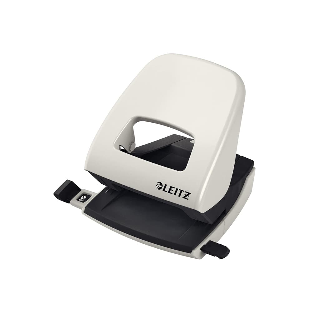 Furador 25 Folhas Leitz 5008 2.5mm c/Regua Cinza