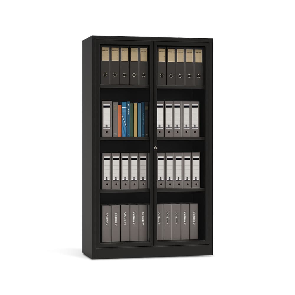 Armario Portas Correr Vidro 3 Prateleiras 1200x420x1540