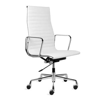 Cadeira Direção Giratória Pele Nimo Branco