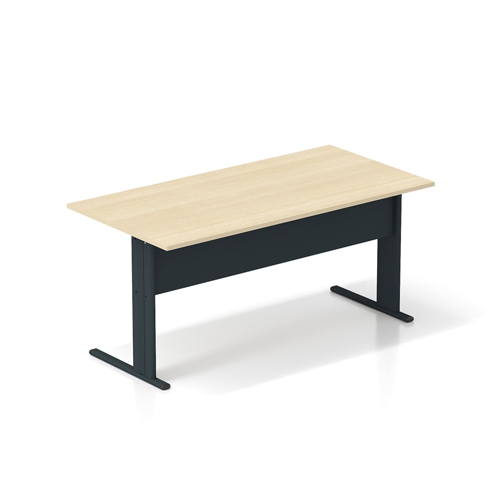 Secretária com Avental Medusa 1200x800x750 Cinza/Carvalho