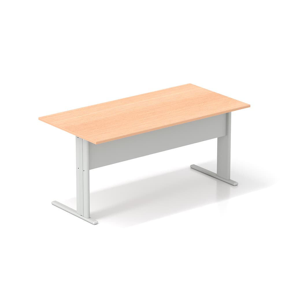 Secretária com Avental Medusa 1400x800x750 Cinza/Faia