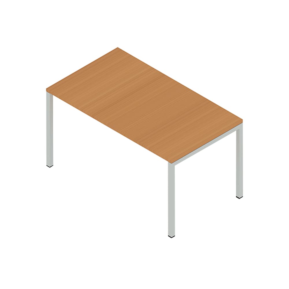 Secretária Metal Minima 1400x800x750 Cinza/Faia