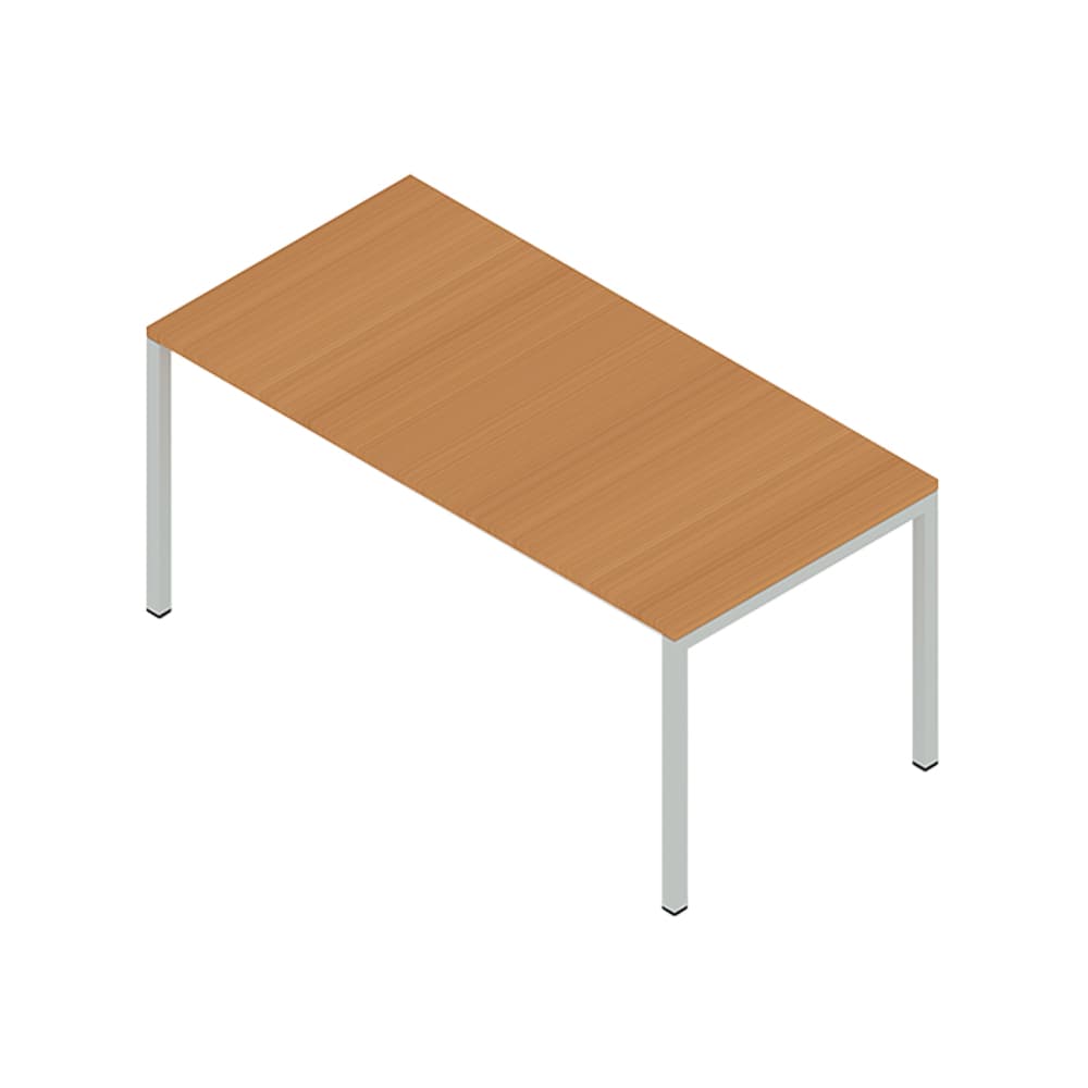 Secretária Metal Minima 1600x800x750 Cinza/Faia