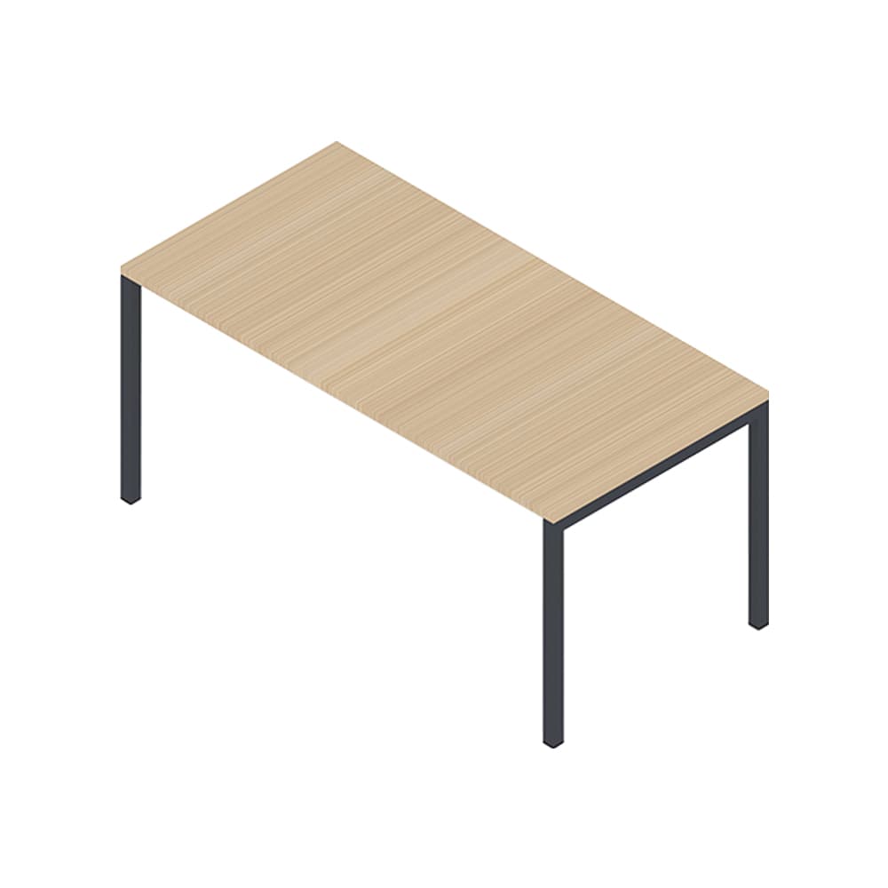 Secretária Metal Minima 1600x800x750 Cinza/Carvalho