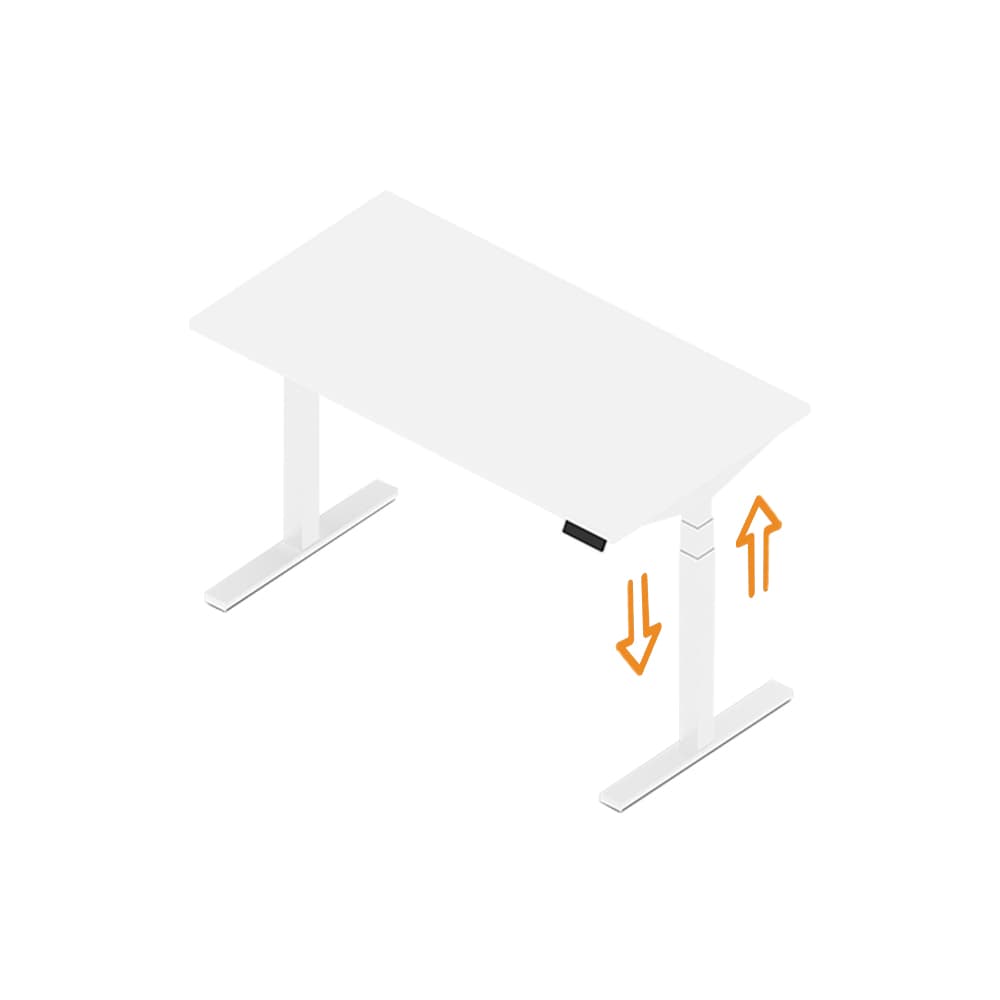 Secretária Elevatória Emme 1200x600x620/1270 Branco