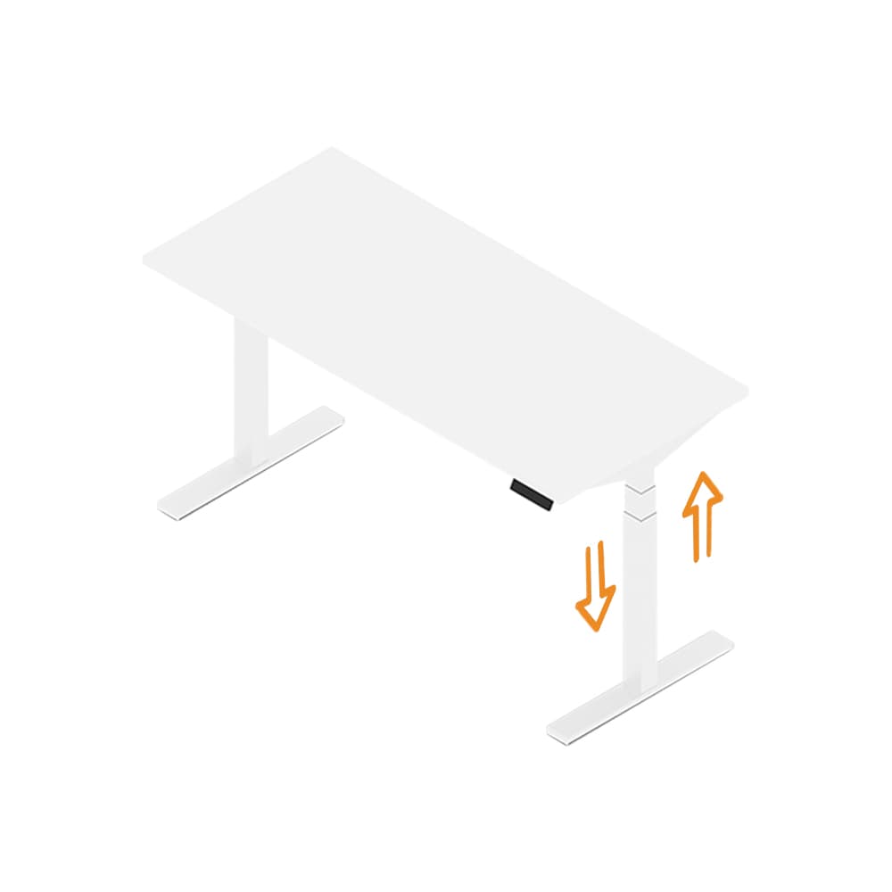 Secretária Elevatória Emme 1400x600x620/1270 Branco